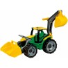 Traktor se lžící a bagrem zeleno-žlutý, 65 cm