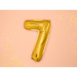 Balón fóliový- číslo 7, zlatý
