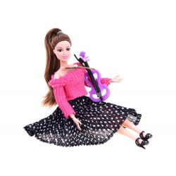 Elegantná bábika Emily s husľami