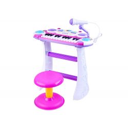Dětské piano se stojanem, židličkou, mikrofonem, nahráváním