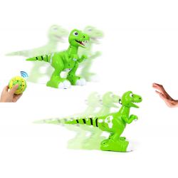 Tancujúci dinosaurus na diaľkové ovládanie so senzorom, chrlí „oheň“