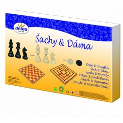 Šach a dáma - drevené figúrky