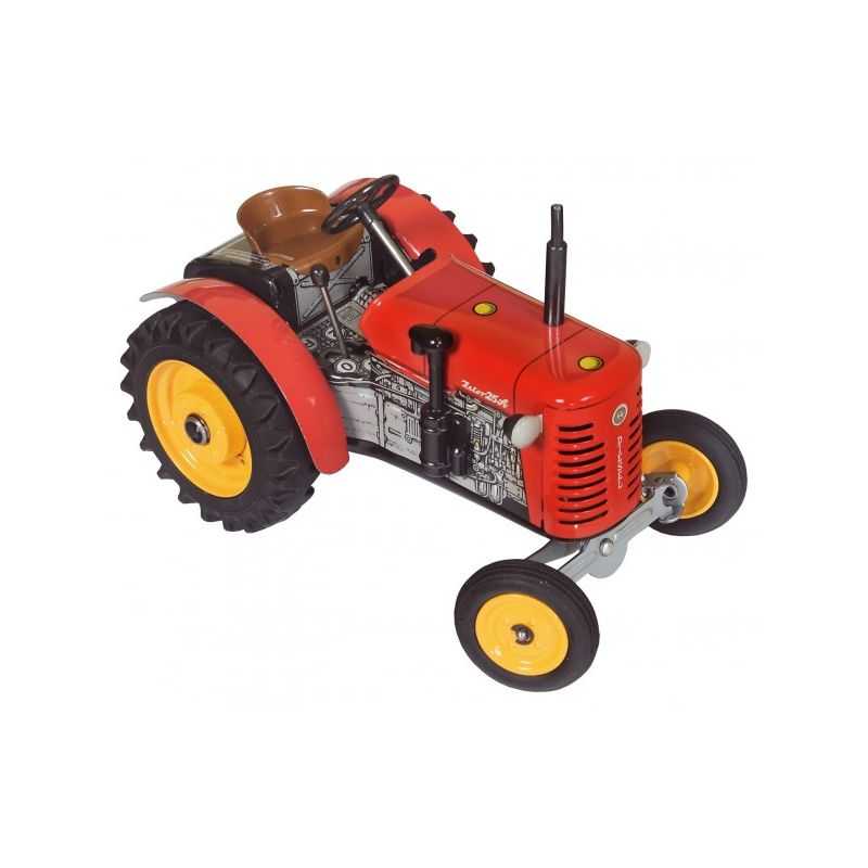 Traktor Zetor 25A, kovový na kľúčik, červený 15 cm