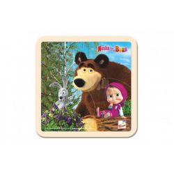 Drevené puzzle Máša a medved