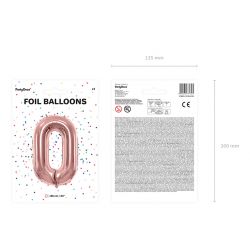 Fóliový balón- č.0, ružové zlato 
