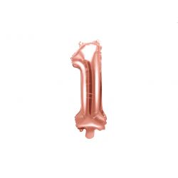 Fóliový balón- č.1, ružové zlato 