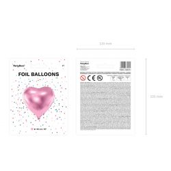Fóliový balón- Srdce, svetloružová 