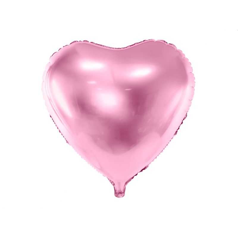 Fóliový balón- Srdce, svetloružová