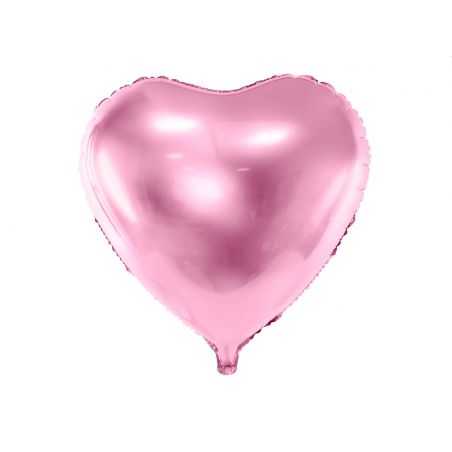 Fóliový balón- Srdce, svetloružová