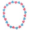Detský náhrdelník srdiečka ružovo modré