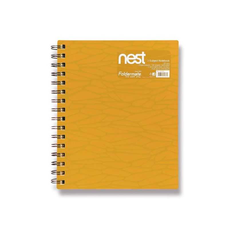 Špirálový linajkový blok Foldermate NEST A5, žltý