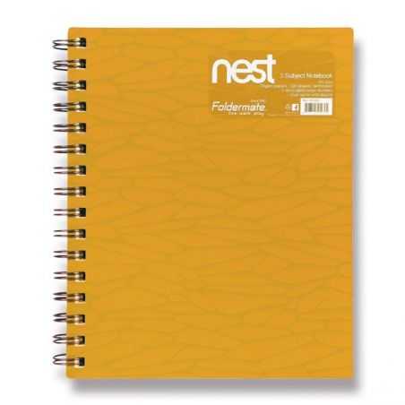 Špirálový linajkový blok Foldermate NEST A5, žltý