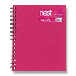 Špirálový linajkový blok Foldermate NEST A5, ružový