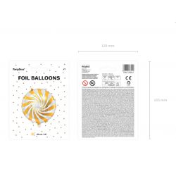 Fóliový balón - Candy zlatý 35 cm