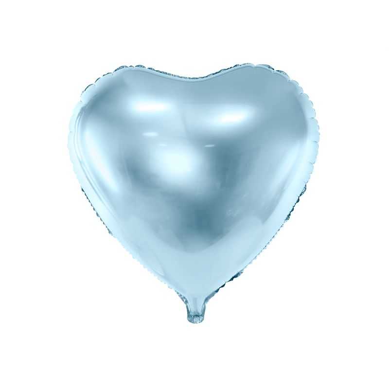 Fóliový balón- Srdce 45cm, sv.modrý