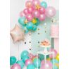 Fóliový balón- Happy Birthday, 40cm, pudrovo ružovy
