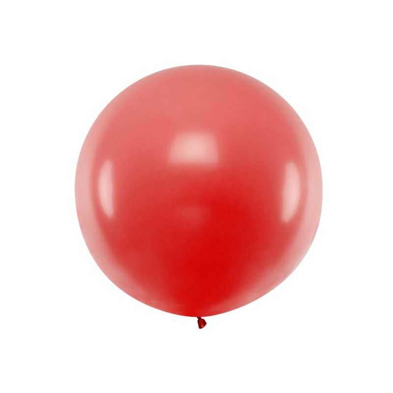 Okrúhly balón 1m, pastel červený