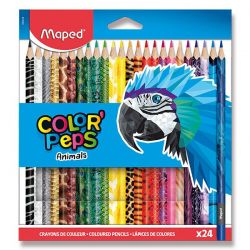 Pastelky Maped Color´Peps Animals, 24 farieb