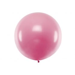 Okrúhly balón 1m, metalický ružový
