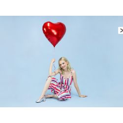 Fóliový balón- Srdce 61cm, červený