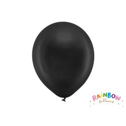 Balóny 30cm, metalický čierny 10v1
