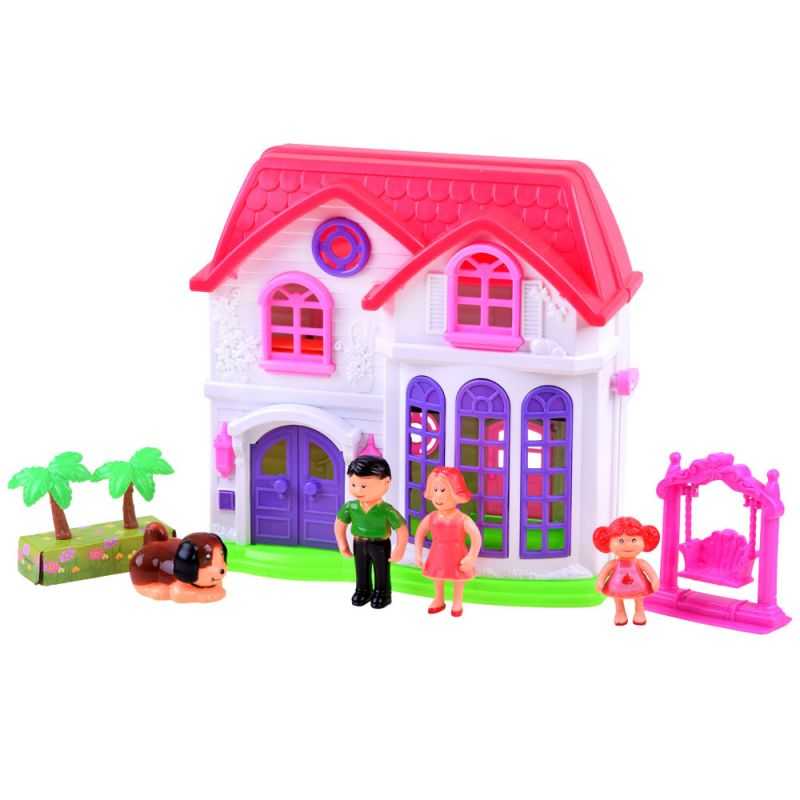 Skladací rodinný domček pre bábiky + nábytok
