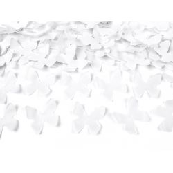 Konfety v tube – biele motýle, 60 cm