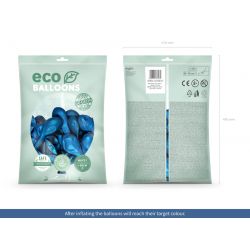 Balón ECO – metalický námornícka modrá, 30 cm