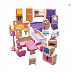 Drevený nábytok do domčeka pre bábiky