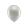 Balón 30cm, metalický strieborný
