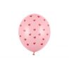 Balóny 30 cm ružový so srdiečkami