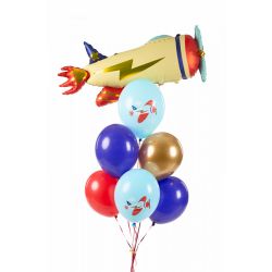 Balóny 30 cm Plane, svetlo modrý