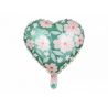 Fóliový balón – Srdce s kvetmi 45cm