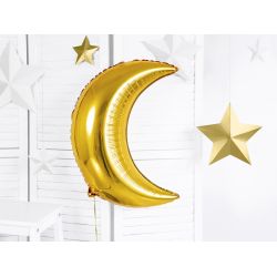 Fóliový balón – Mesiac 60cm, zlatý