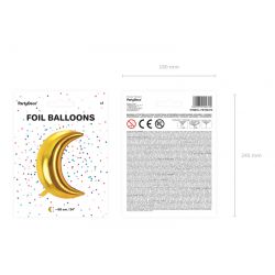 Fóliový balón – Mesiac 60cm, zlatý