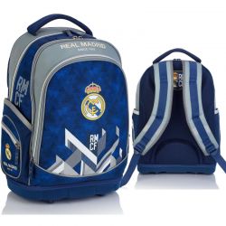 REAL MADRID-Školský batoh s pevným dnom, BLUE