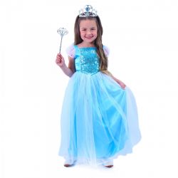 Detský kostým modrá princezná M
