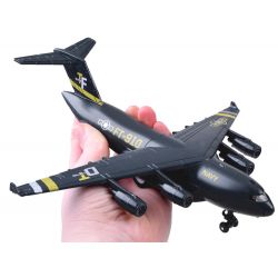 Vojenské dopravné lietadlo so zvukom, čierne