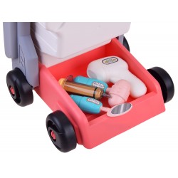 Dětský lékařský vozík, růžový