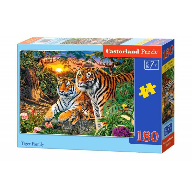 Castorland Puzzle Tygří rodina, 180 dílů