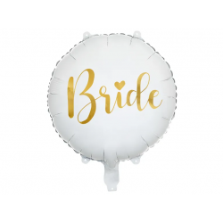 Fóliový balón Bride, biely...