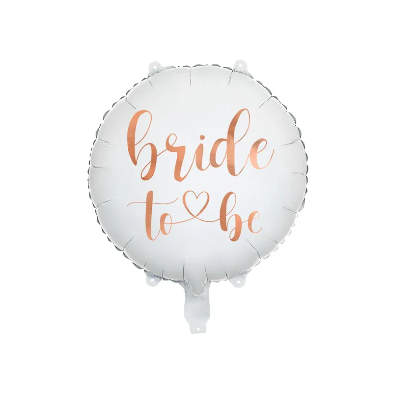 Fóliový balón Bride to be, bílý 45cm