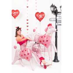 Fóliový balón srdce „love you“, 45cm