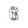 Fóliový balón písmeno „B“, 35cm stříbrný