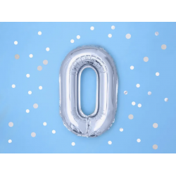Fóliový balón písmeno „O“, 35cm stříbrný