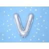 Fóliový balón písmeno „V“, 35cm stříbrný