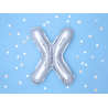 Fóliový balón písmeno „X“, 35cm stříbrný