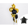 Fóliový balón Hvězda, 48cm, černá
