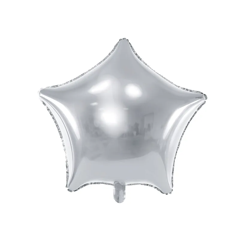 Fóliový balón Hvězda, 48cm, stříbrná
