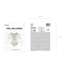 Fóliový balón Dětské body „Hello Baby“, 51x45 cm